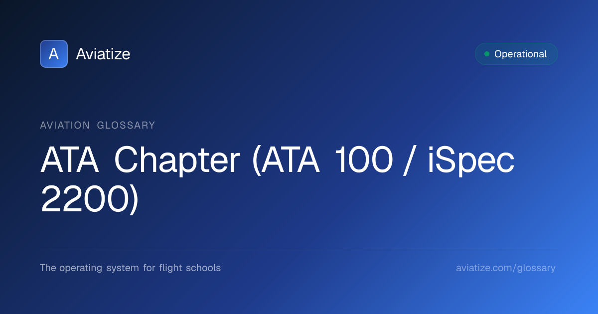 What is an ATA Chapter? | ATA 100 / iSpec 2200 | Aviation Glossary ...