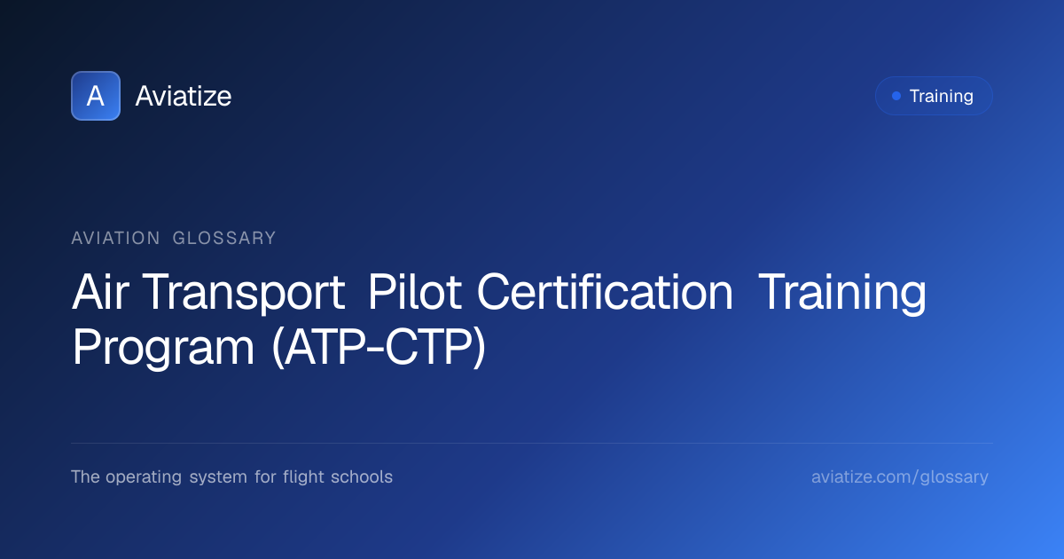 What is the ATP-CTP? | Air Transport Pilot Certification Training ...