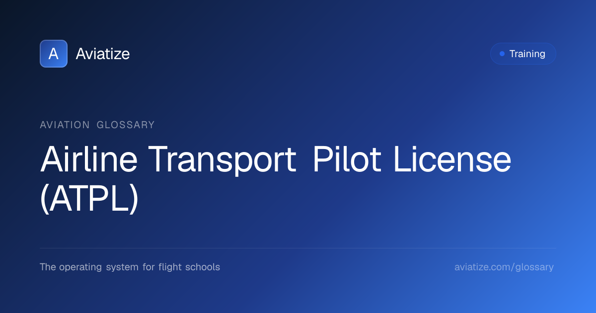 What is an Airline Transport Pilot License (ATPL)? | Aviation Training ...