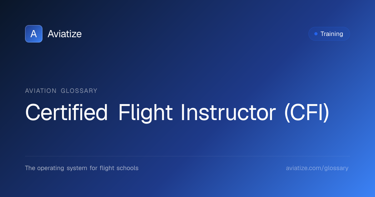 What is a Certified Flight Instructor (CFI)? | Aviation Training ...