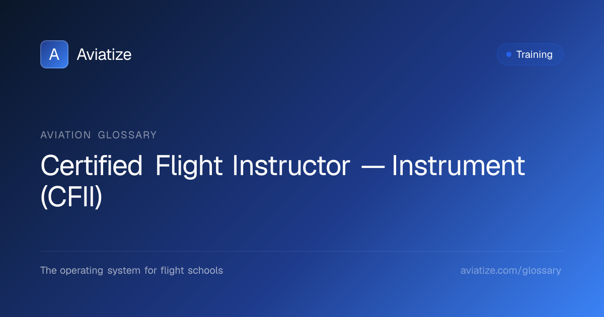 What is a CFII (Certified Flight Instructor — Instrument)? | Aviation ...