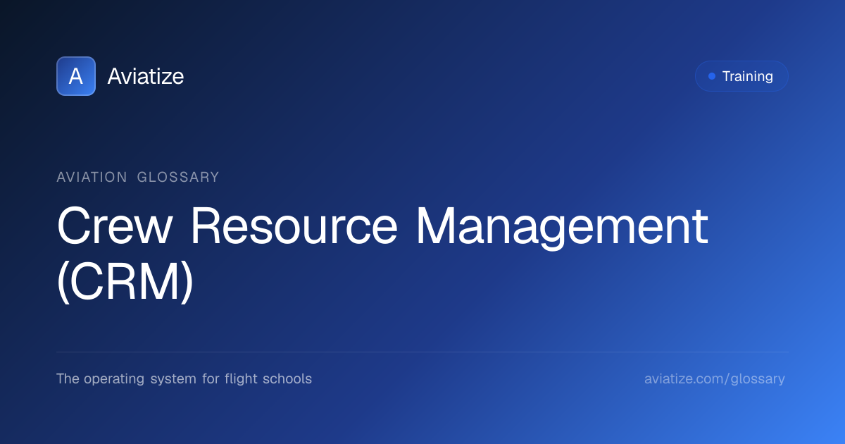 What is Crew Resource Management (CRM)? | Aviation Training Glossary ...
