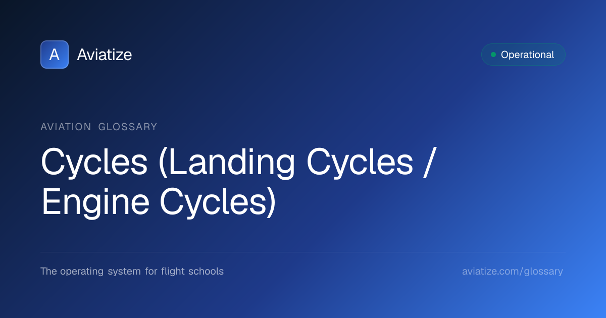 Aircraft Cycles — Landing & Engine Cycles | Aviatize