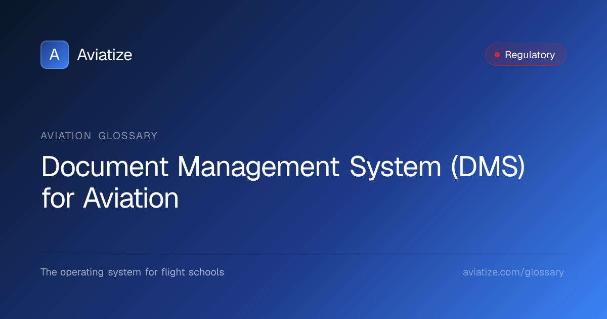 What is an Aviation DMS (Document Management System)? | Glossary | Aviatize
