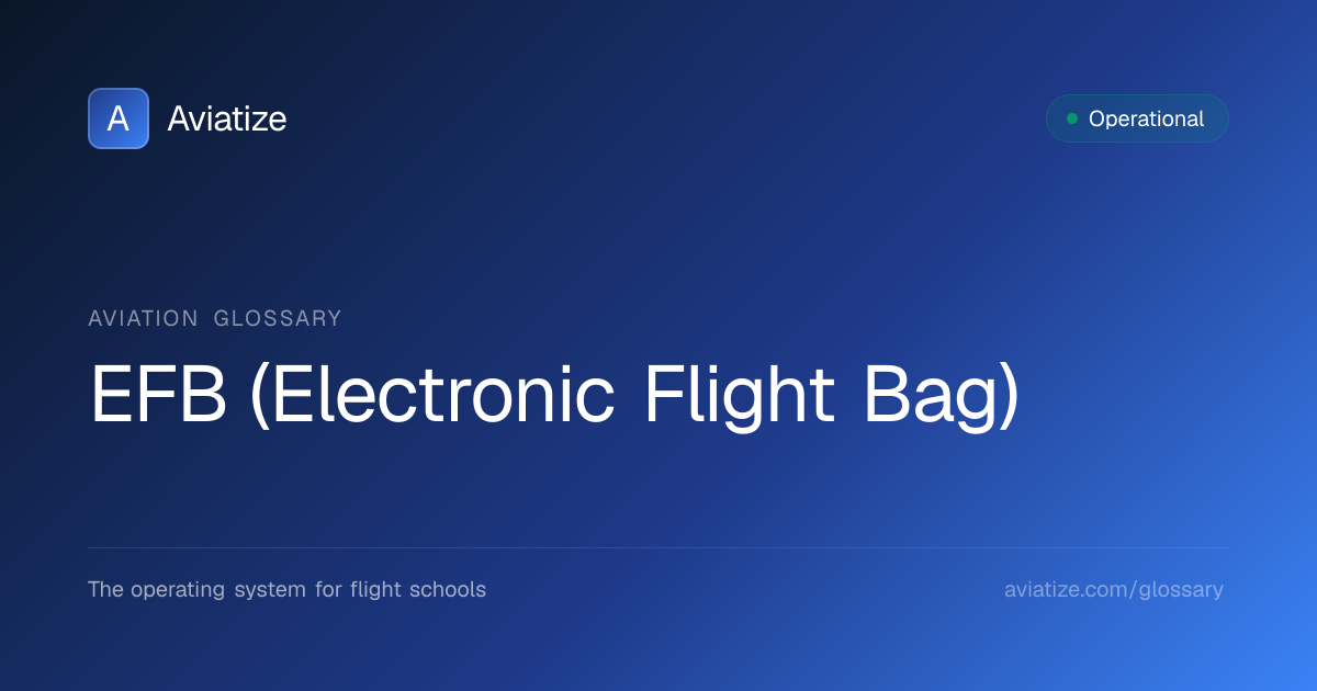 EFB (Electronic Flight Bag) Explained | Aviation Glossary | Aviatize