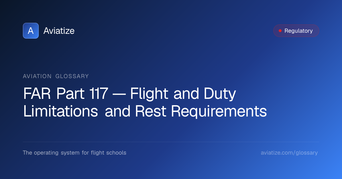 FAR Part 117 — Flight & Duty Time Limitations | Aviatize