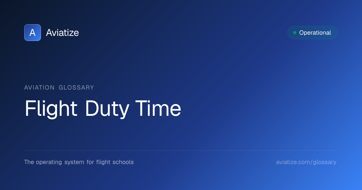 Flight Duty Time — Limits & Tracking | Aviatize