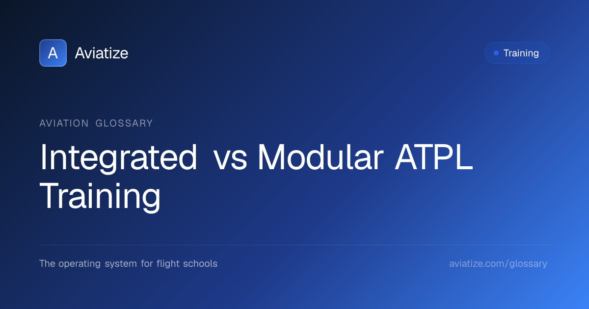 Integrated vs Modular ATPL Training Explained | Aviation Glossary ...