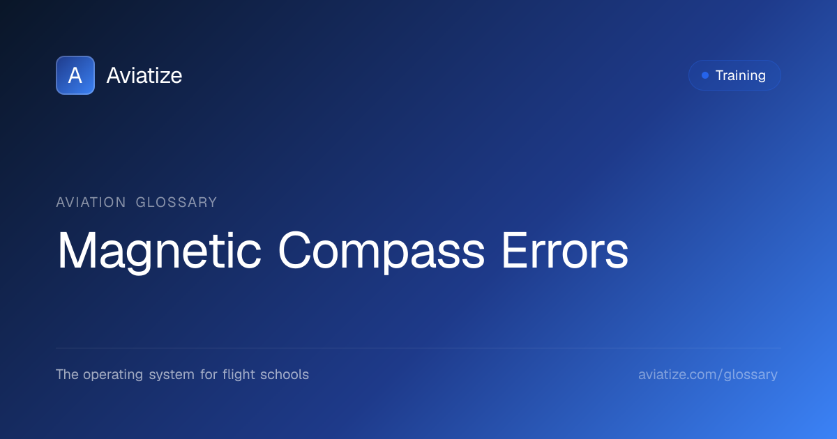 Magnetic Compass Errors: ANDS, UNOS, Dip Explained | Aviatize