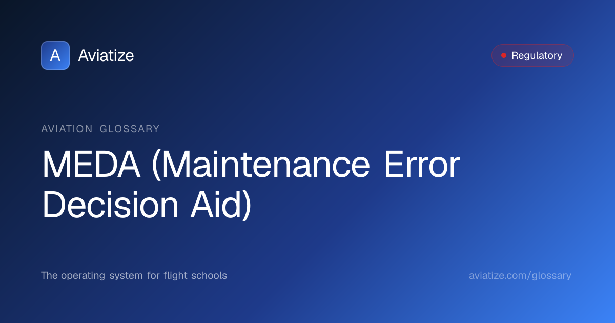 MEDA — Maintenance Error Decision Aid | Aviatize