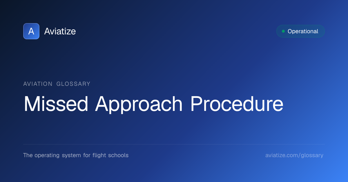 Missed Approach Procedure | IFR Glossary | Aviatize