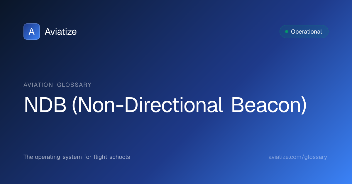 NDB (Non-Directional Beacon) Explained | ADF Navigation | Aviatize