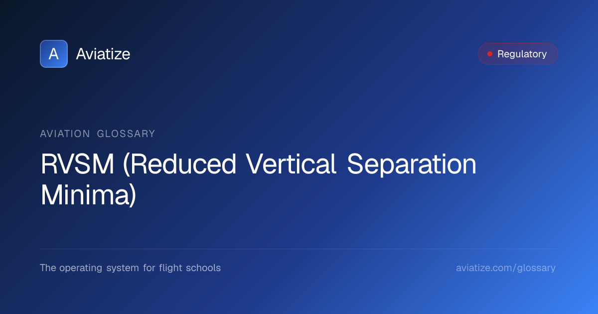 What is RVSM? Reduced Vertical Separation Minima Explained | Aviatize