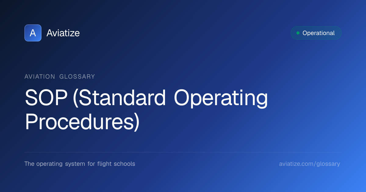What are SOPs (Standard Operating Procedures)? | Aviation Glossary ...