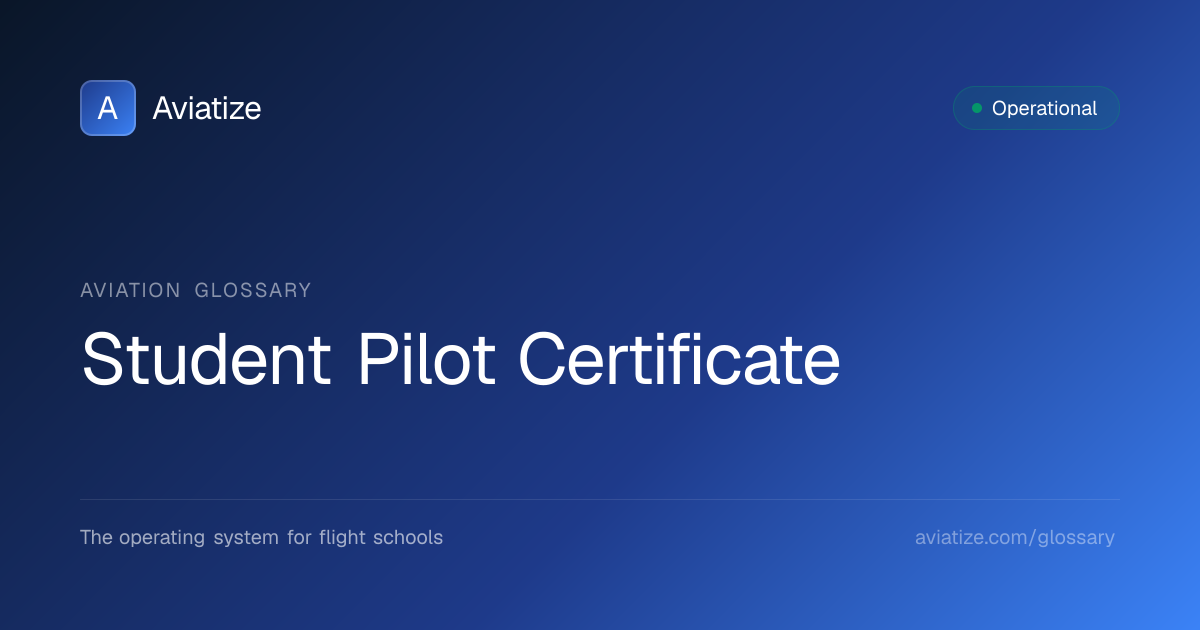What is a Student Pilot Certificate? | Aviation Training Glossary ...