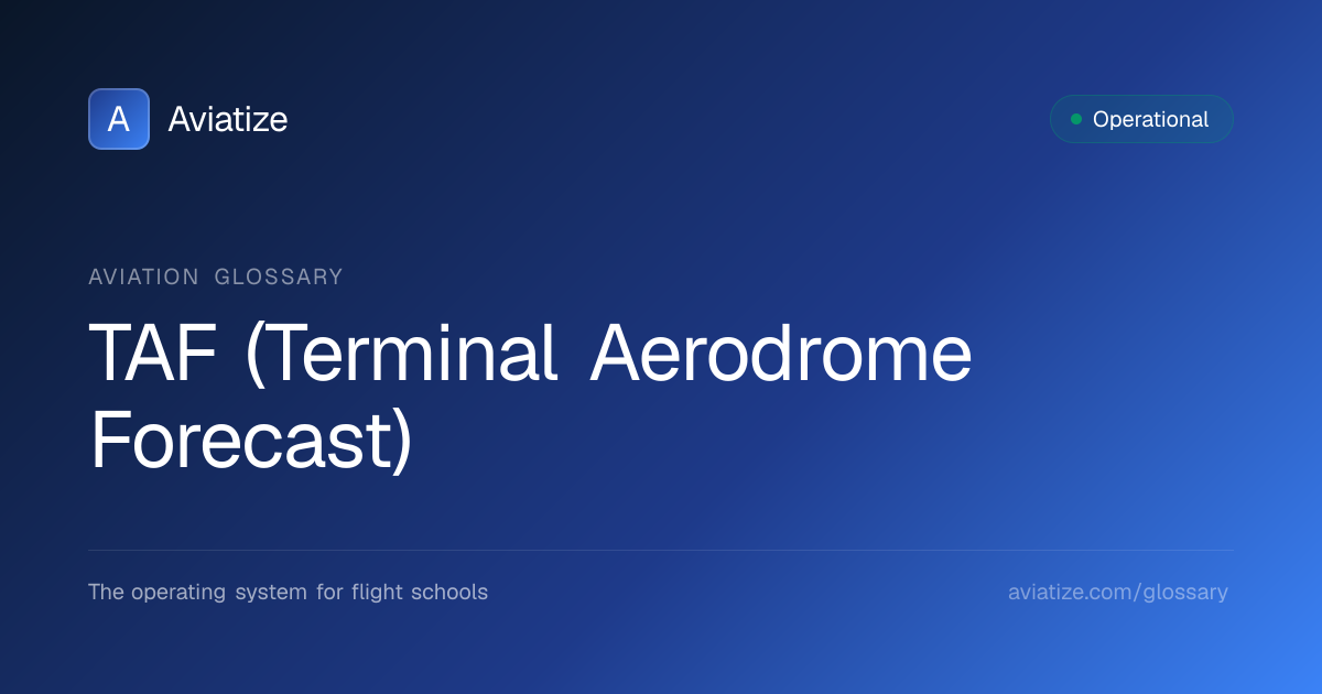 TAF Terminal Aerodrome Forecast | IFR Planning & Alternates | Aviatize