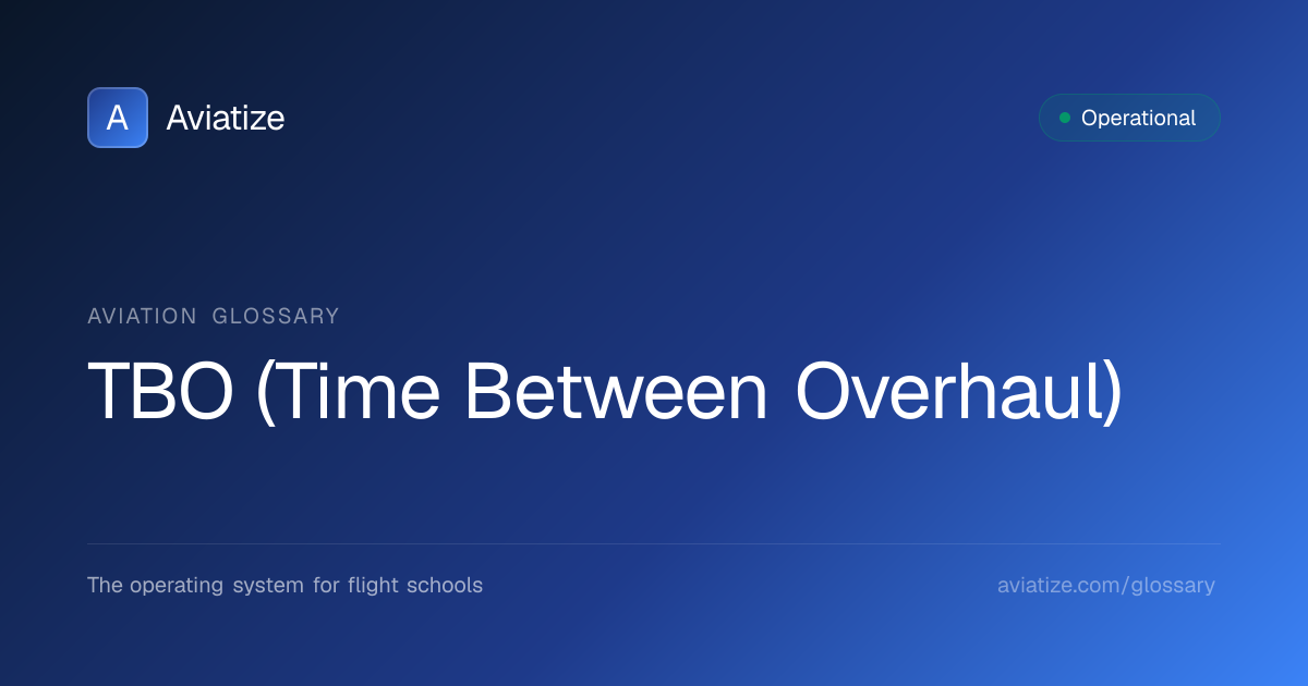What is TBO (Time Between Overhaul)? | Aviation Training Glossary ...